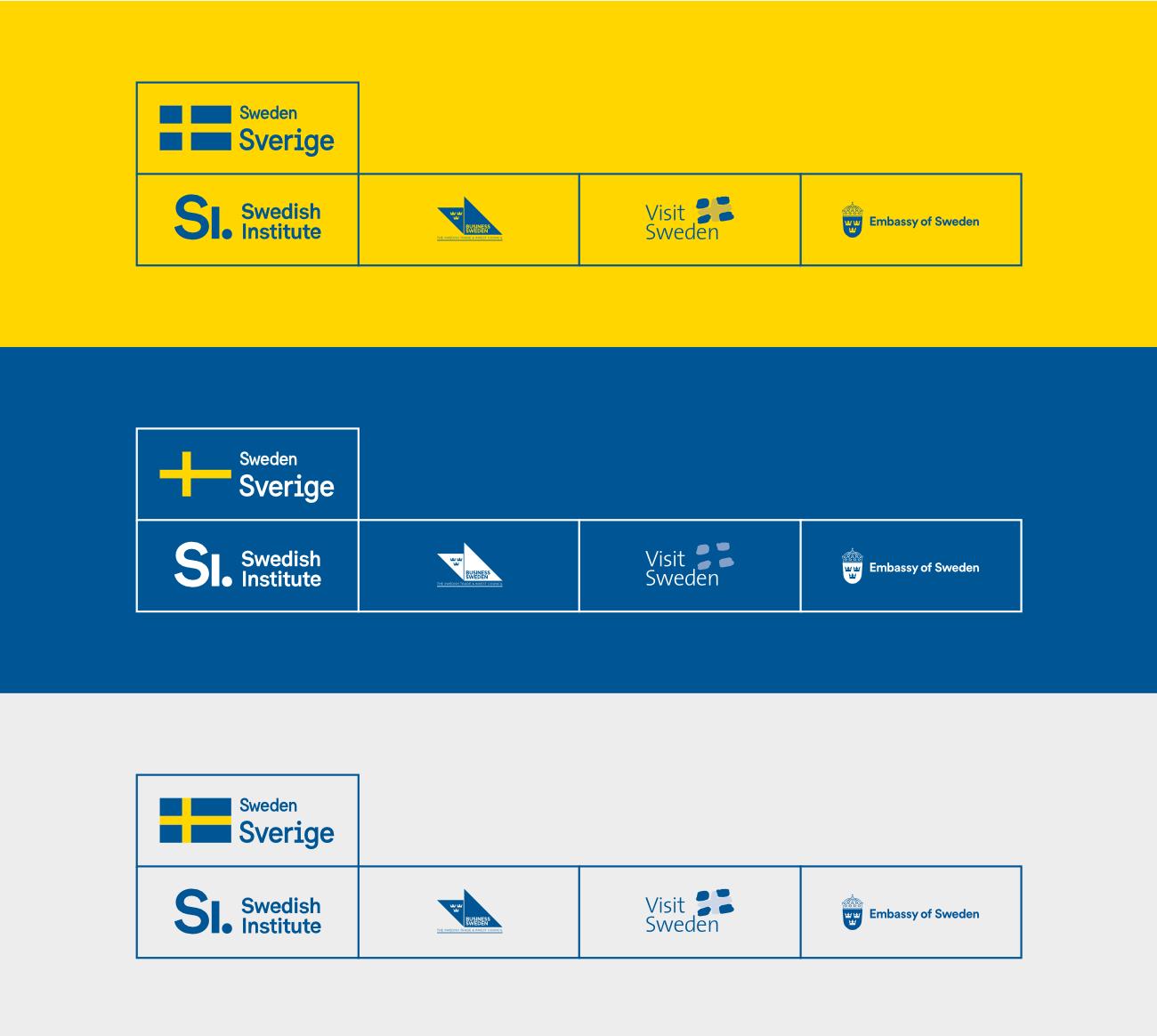 Examples of sender systems in different colours – yellow, blue and light grey.