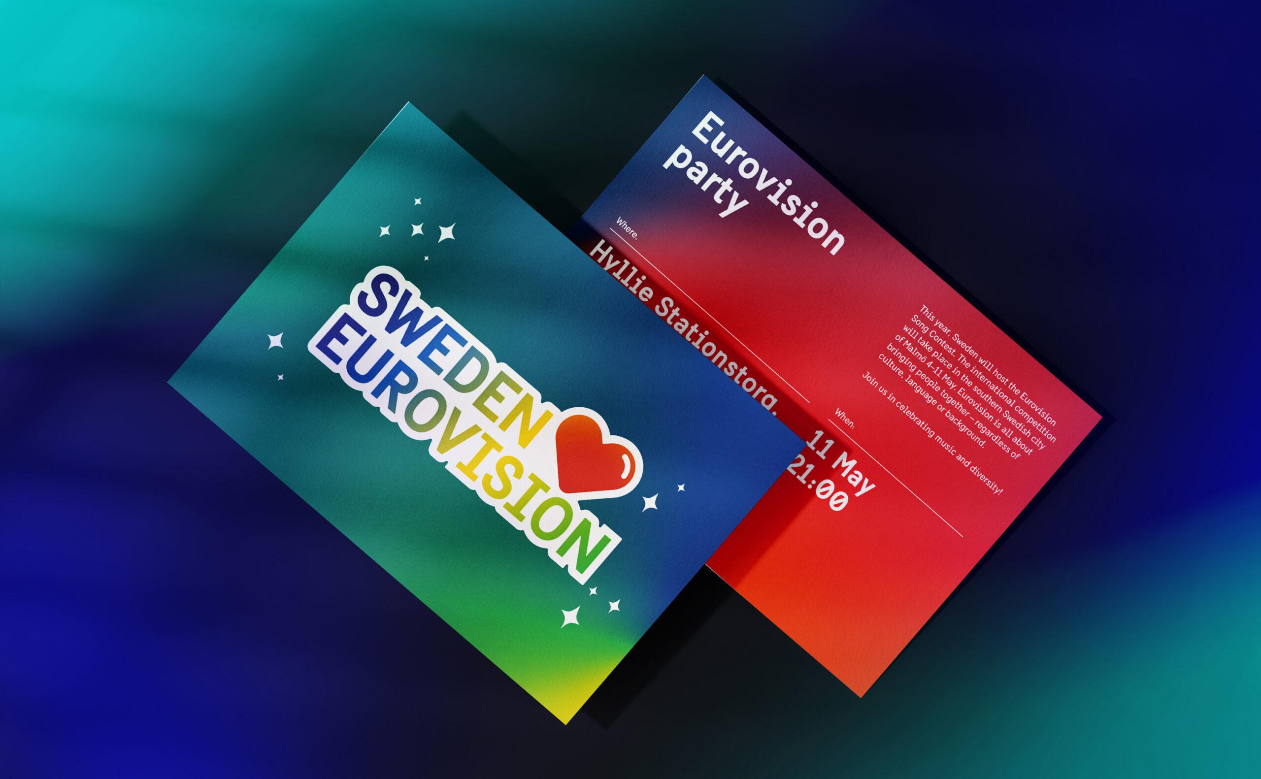 Invitation card for Eurovision event