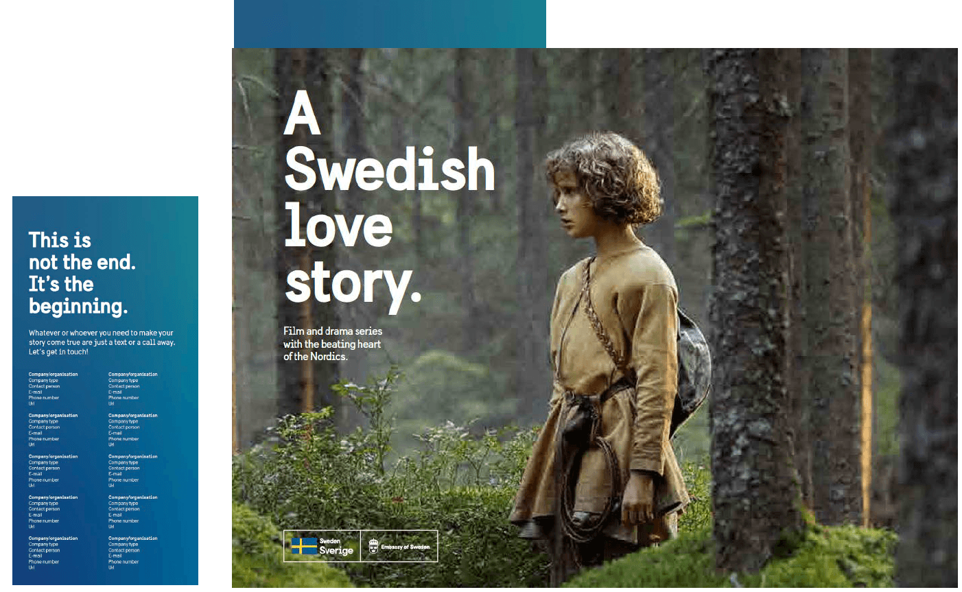 A Swedish love story brochure with Ronja on the cover. 